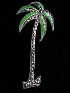 Marcasite Enamel Palm Tree Aloha Memorabilia Company Vintage Jewelry